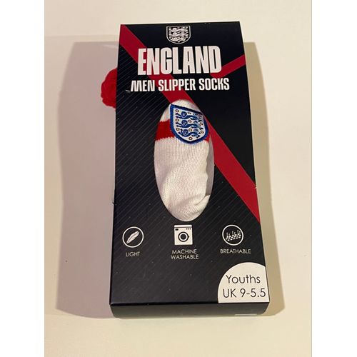 Neuf Chausson Chaussette Équipe Football Soccer Angleterre Englandchaud Et Antidérapant Taille 27 - 36