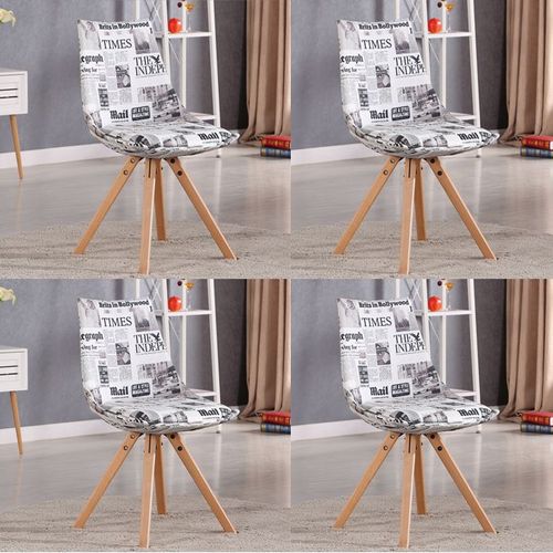 Lot De 4 Chaises Scandinaves Style Papier Journal - Minsk