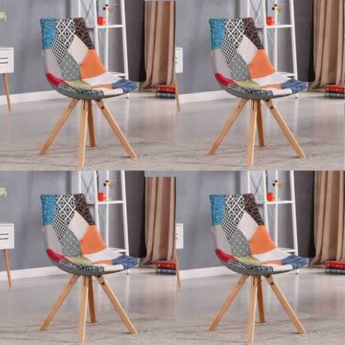 Lot De 4 Chaises Scandinaves Patchwork - Minsk
