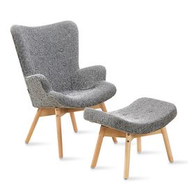 Fauteuil Scandinave Gris Patchwork - Stockholm
