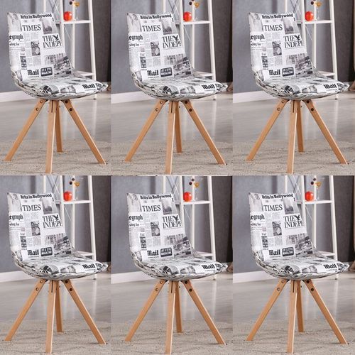 Lot De 6 Chaises Scandinaves Style Papier Journal - Minsk