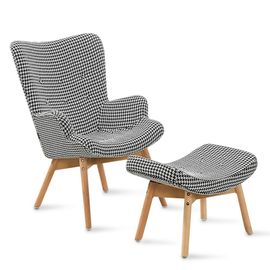 Fauteuil Scandinave Noir Patchwork - Stockholm