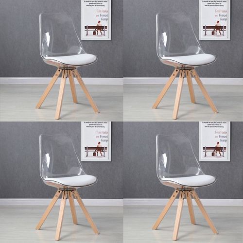 Lot De 4 Chaises Scandinaves Transparentes - Helsinki