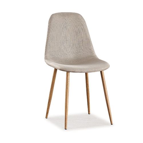 Chaise Scandinave Tissu Beige - Ela