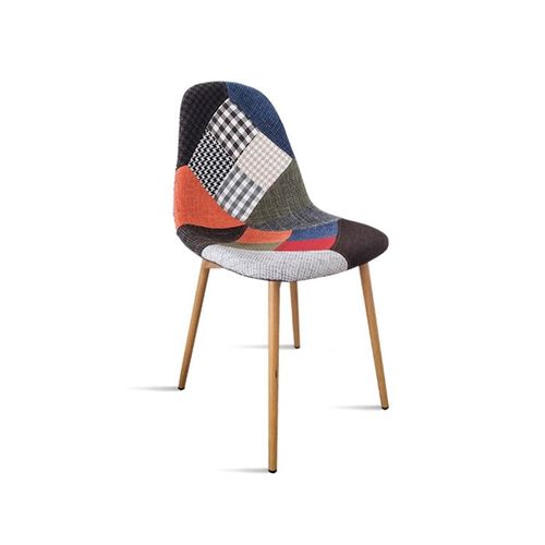 Chaise Scandinave Tissu Patchwork - Ela
