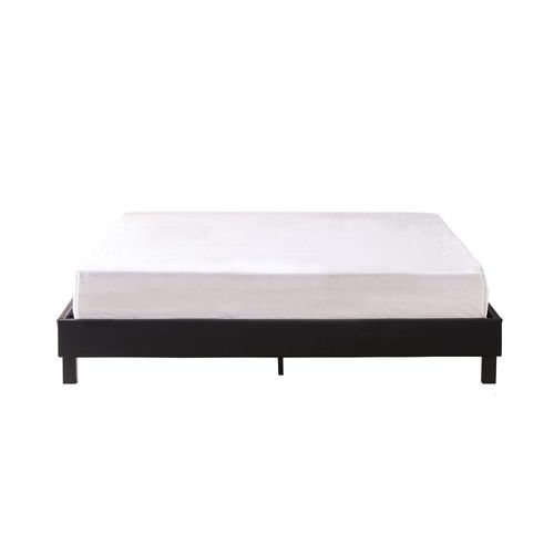 Lit Design Noir Avec Sommier 140x190 Cm - Nocta