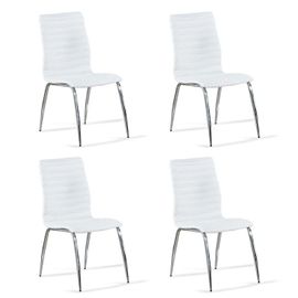 Lot De 4 Chaises Salle À Manger Blanches - Londres