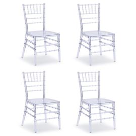 Lot De 4 Chaises Transparentes - Napoleon