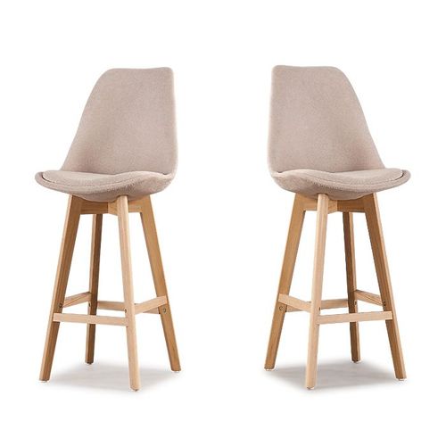 Lot De 2 Tabourets De Bar Beige - Gotteborg