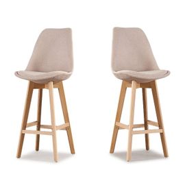 Lot De 2 Tabourets De Bar Beige - Gotteborg
