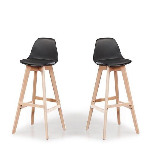 Lot De 2 Tabourets De Bar Noir - Eski