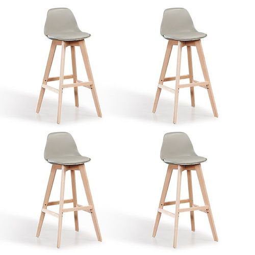 Lot De 4 Tabourets De Bar Gris - Eski