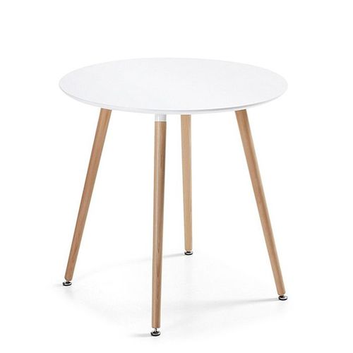 Table À Manger Ronde Scandinave Blanche 80cm - Alta