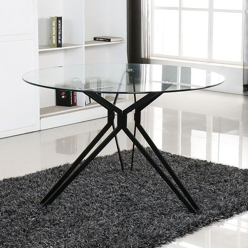 Table À Manger Ronde 120cm Design En Verre - Matera