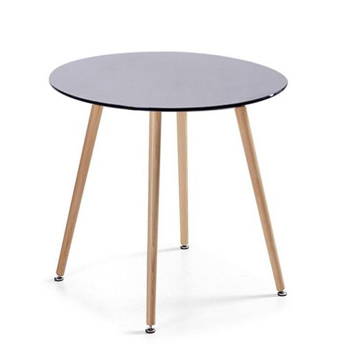 Table À Manger Ronde Scandinave Noire 80cm - Alta