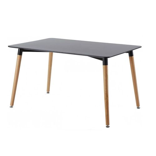 Table À Manger Rectangulaire Scandinave Noire 120cm - Brevik