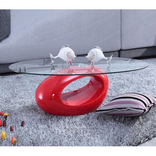 Table Basse De Salon Rouge - Symbiose