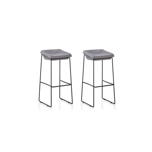 Lot De 2 Chaises Hautes Grises - Udinese