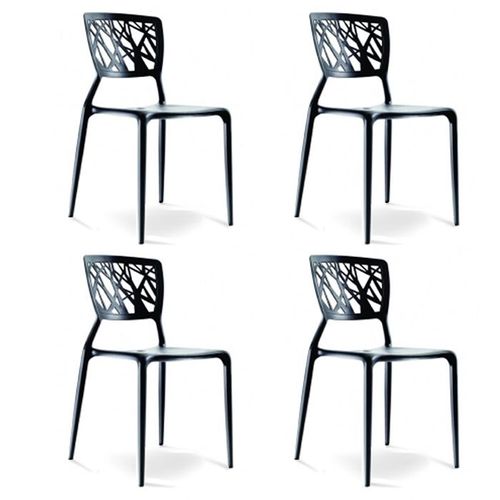 Lot De 4 Chaises Noires - Viento