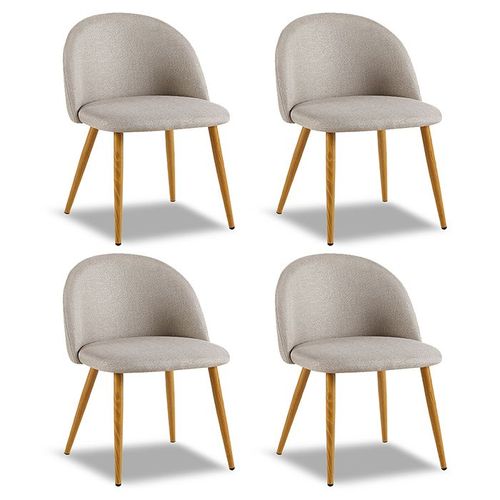 Lot De 4 Chaises Scandinaves Beige - Rossi