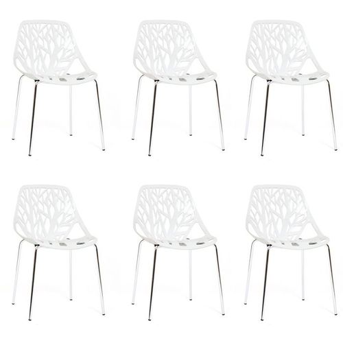 Lot De 6 Chaises Blanches - Lily
