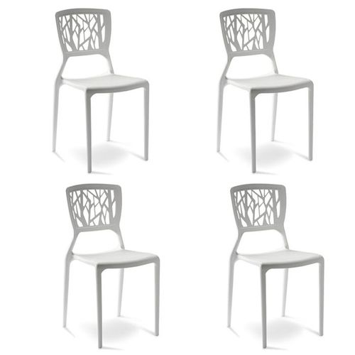 Lot De 4 Chaises Blanches - Viento