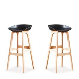 Lot De 2 Chaises Hautes Noire - Bera