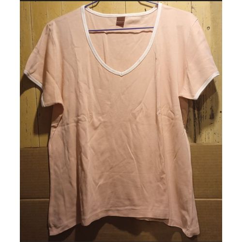 T-Shirt Femme - " Blanche Porte " - Manches Courtes - Rose - Taille 46/48