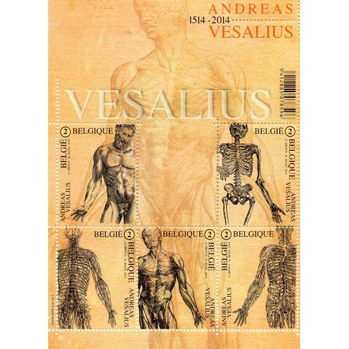 Belgique Timbre André Vésale 2014