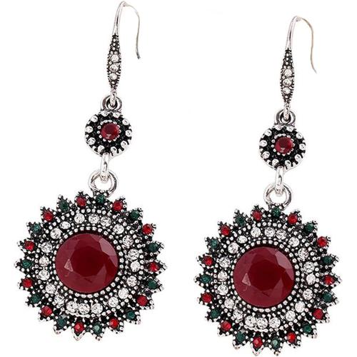 H2157 Boucles D'oreilles En Argent Sterling 925 Avec Pierres Blanches