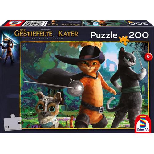 Spiele- Chat 56444 Carter In Boots, Ready For A Battle, Puzzle Pour Enfants 200 Pi¿¿Ces, Taille Unique