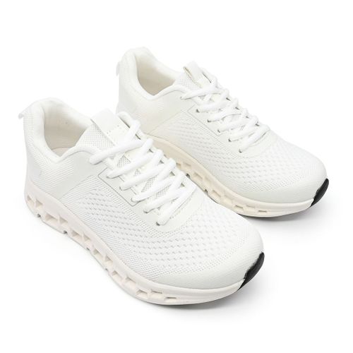 Baskets Femme, En Textile, Ps033, Blanc 36 Eu