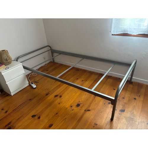 Lit 1 Place 90 X 190 Cadre Acier