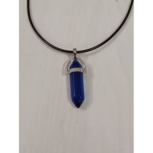 Collier Chakras Cristal Bleu Transparent