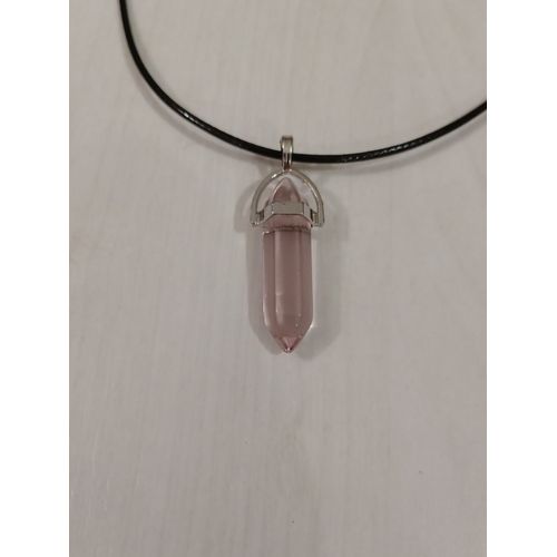 Collier Chakras Cristal Rose Transparent