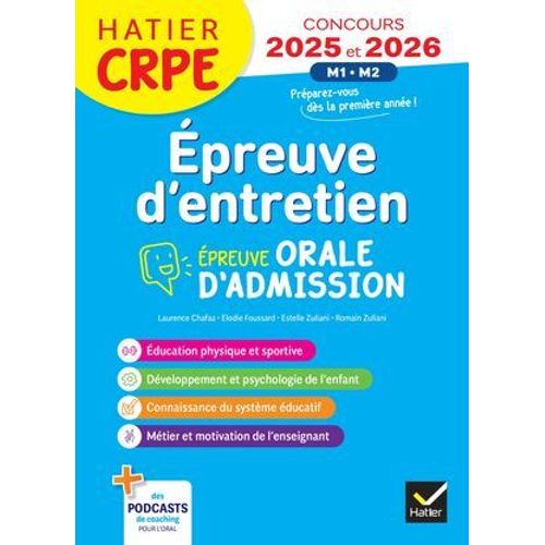 Epreuve D'entretien - Crpe 2025 - Epreuve Orale D'admission