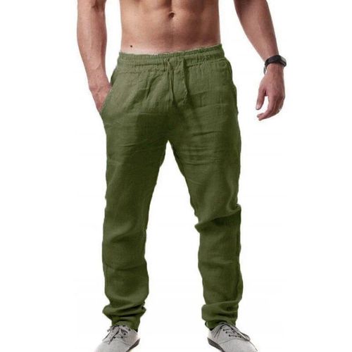Pantalon Large En Lin Surdimensionn¿¿ Pour Hommes",Streetwear Masculin,Pantalon De Yoga,V¿¿Tements D¿¿Contract¿¿S,Viser De Surv¿¿Tement,Fjoversize,Cor¿¿En,Printemps,"¿¿T¿¿