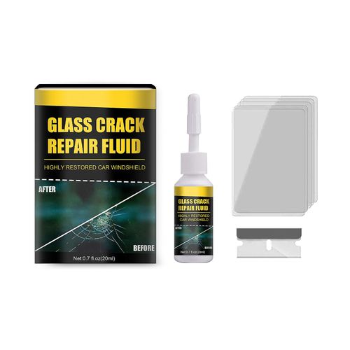 Kit De Réparation De Pare-Brise De Voiture Verre Fissuré Résine Drip Adhésif Rapide Pour Éclat Scratch Bullseyes Et