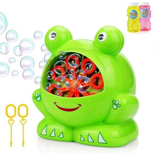 Grenouille Machine À Bulles Avec 2 Bouteilles Liquides, Fabricant De Bulles Automatique Jouets De Jardin Jeu De Bulles Souffleur De Bulles Pour Enfants Garçons Filles Bébé Tout-Petits Gfit