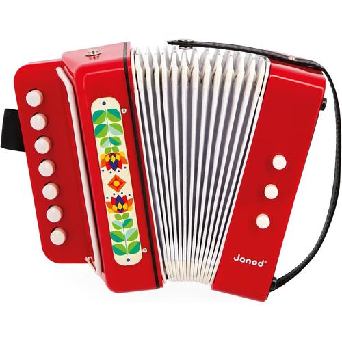 Accordéon À Soufflet Gioia-Instrument De Musique Enfant-Jouet D'imitation Et D'éveil Musical-Avec Sangle De Maintien-Dès 3 Ans,J07654