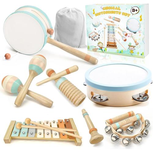 Instrument De Musique Enfant Jouet Instrument De Musique Bébé Aux Couleurs Neutres Batterie Xylophone Bebe Instrument Jouet Batteries Et Percussions Pour Enfants Cadeau Fille Garçon