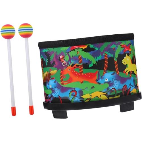 Instrument De Musique Tambourin Portatif,Hochet De Tambour Pour Bébé Montessori Pour Enfants,Nourrissons,Filles Garçons,Cadeaux D'anniversaire,Lapin