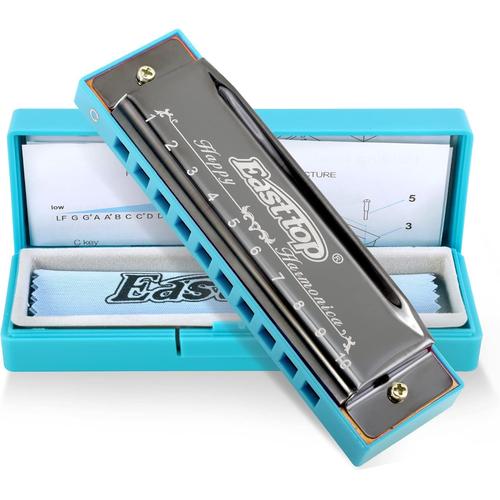 Harmonica Diatonique De Blues En Clé De Do À 10 Trous Pour Adultes,Enfants,Débutants,Professionnels Et Étudiants