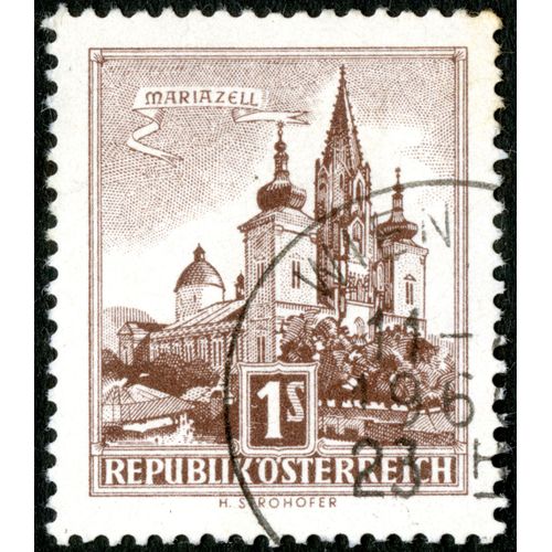 Timbre Oblitéré Republik Osterreich, 1 S, Mariazell, Strohofer