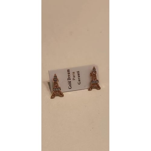 Boucles D'oreilles Fantaisie N3 Petites Tour Eiffel Dorées