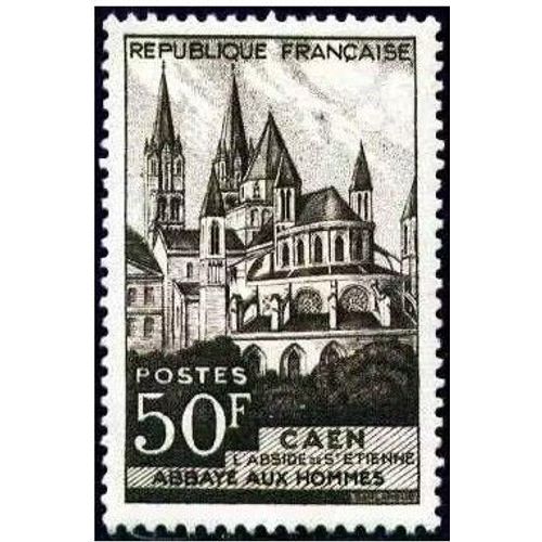 France 1951, Très Beau Timbre Neuf* Yvert 917, Caen, L'abbaye Aux Hommes.