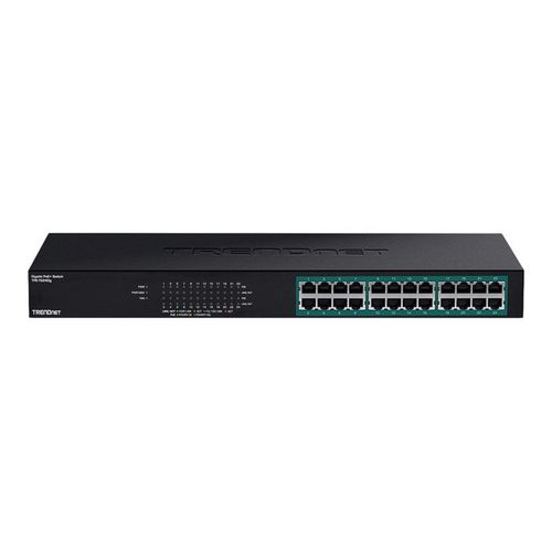 TRENDnet TPE TG240g - Commutateur - 24 x 10/100/1000 (PoE+) - de bureau, Montable sur rack - PoE+ (370 W) - Conformité TAA