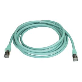 StarTech.com Câble réseau Cat6a STP sans crochet de 3 m - Aqua - Cordon de raccordement - RJ-45 (M) pour RJ-45 (M) - 3 m - STP - CAT 6a - moulé, sans crochet - turquoise