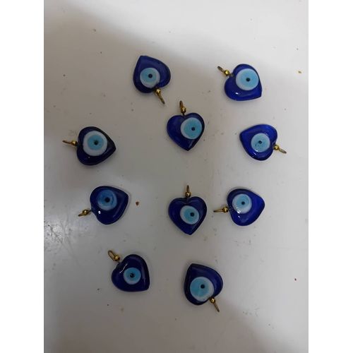 Lot De Pendentifs Breloques Mauvais ?il En Forme De C?ur