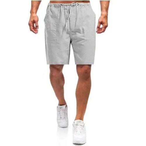 Short De Plage En Lin Pour Homme",Bermuda D¿¿Contract¿¿,En Coton,Tendance,"Grande Taille 4xl